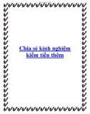 Chia sẻ kinh nghiệm kiếm tiền thêm.