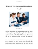 Học Anh văn thương mại, làm những việc gì?