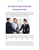 Giao tiếp nơi công sở đơn giản nhưng quan trọng