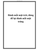 Đánh mất mặt trời, đừng để lại đánh mất mặt trăng