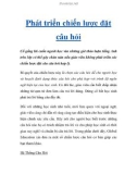 Phát triển chiến lược đặt câu hỏi