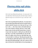 Phương pháp ngữ pháp phiên dịch