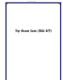 Sự tham lam (Bài 4/5)