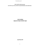 Giáo trình Hệ quản trị cơ sở dữ liệu - Trần Thiên Thành