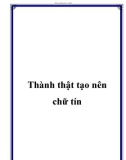 Thành thật tạo nên chữ tín