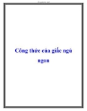 Công thức của giấc ngủ ngon