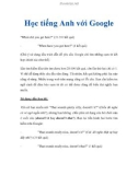 Học tiếng Anh với Google