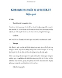 Kinh nghiệm chuẩn bị kì thi IELTS hiệu quả