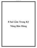 8 sai lầm trong kỹ năng bán hàng