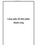 Lắng nghe để đàm phán thành công