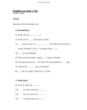 English test (unit 1-10)