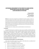 Sustainable development in the context of globalization: Opportunities and challenges for real estate businesses in Vietnam