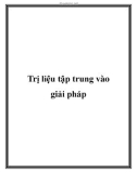 Trị liệu tập trung vào giải pháp