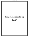 Căng thẳng của cha mẹ là gì?