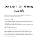 Quy Luật 7 - 38 - 55 Trong Giao Tiếp