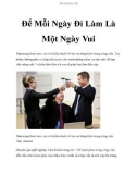 Để Mỗi Ngày Đi Làm Là Một Ngày Vui