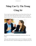 Nâng Cao Uy Tín Trong Công Sở