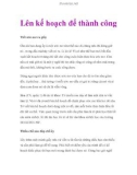 Lên kế hoạch để thành công