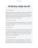 10 bài học dành cho bố