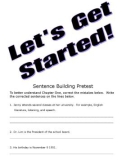 Sentence Building Pretest