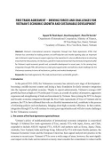 Free trade agreement – Driving forces and challenges for Vietnam's economic growth and sustainable development