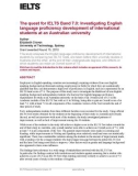 The quest for IELTS Band 7.0: Investigating English language proficiency development of international students at an Australian university