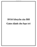 10 lời khuyên của Bill Gates dành cho bạn trẻ