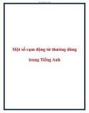 Một số cụm động từ thường dùng trong Tiếng Anh.