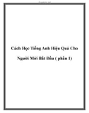 Cách Học Tiếng Anh Hiệu Quả Cho Người Mới Bắt Đầu ( phần 1)