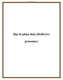 Đại từ phản thân (Reflexive pronouns)