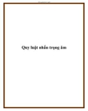 Quy luật nhấn trọng âm