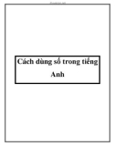 Cách dùng số trong tiếng Anh