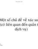 Bài giảng Một số chủ đề về Xác suất