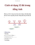 Cách sử dụng 12 thì trong tiếng Anh