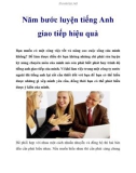 Năm bước luyện tiếng Anh giao tiếp hiệu quả