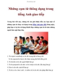 Những cụm từ thông dụng trong tiếng Anh giao tiếp