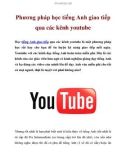 Phương pháp học tiếng Anh giao tiếp qua các kênh youtube