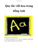 Quy tắc viết hoa trong tiếng Anh