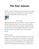 The four seasons