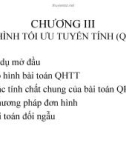 Bài giảng Mô hình toán kinh tế: Chương 3 - ĐH Kinh tế Quốc dân