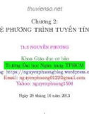 Bài giảng Đại số tuyến tính: Chương 2 - ThS. Nguyễn Phương