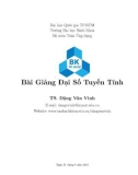 Bài giảng Đại số tuyến tính - TS. Đặng Văn Vinh