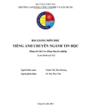 Bài giảng môn học Tiếng Anh chuyên ngành Tin học - Trịnh Thị Thu Hương