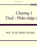 Bài giảng Phân tích thuế - Chương 1. Thuế : Phần nhập môn