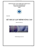 Giáo trình Kỹ thuật lập trình nâng cao: Phần 1 - Trường ĐH Công nghiệp Thực phẩm TP. HCM