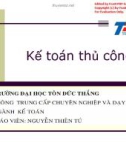 Bài giảng Kế toán thủ công - Nguyễn Thiên Tú