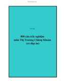 Đề thi trắc nghiệm Thị trường chứng khoán