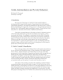 Credit, Intermediation and Poverty Reduction