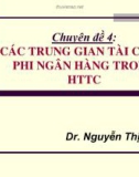 Chuyên đề 4: Các trung gian tài chính phi ngân hàng trong hệ thống tài chính - Dr. Nguyễn Thị Lan