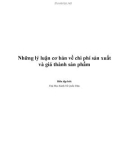 Tài liệu Những lý luận cơ bản về chi phí sản xuất và giá thành sản phẩm - ĐH Kinh tế Quốc dân